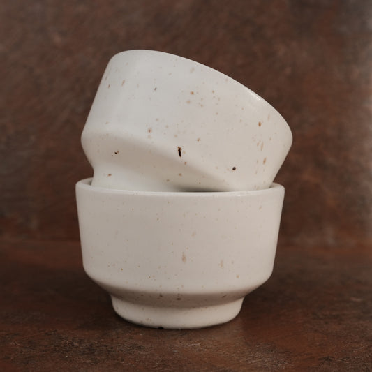 BINIBINI WHITE SPECKLE CUP (Seconds Sale)